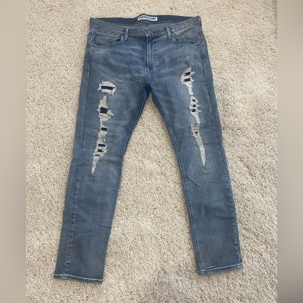 Express Distressed Slim Jeans